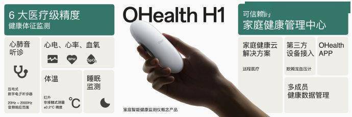 发布首款OHealth H1家庭智能健康监测仪MG电子模拟器集六大健康监测功能于